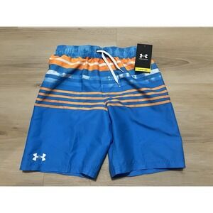 Under Armour Youth Boys L Ripple Stripe Volley Swim Trunk Shorts Lightweight